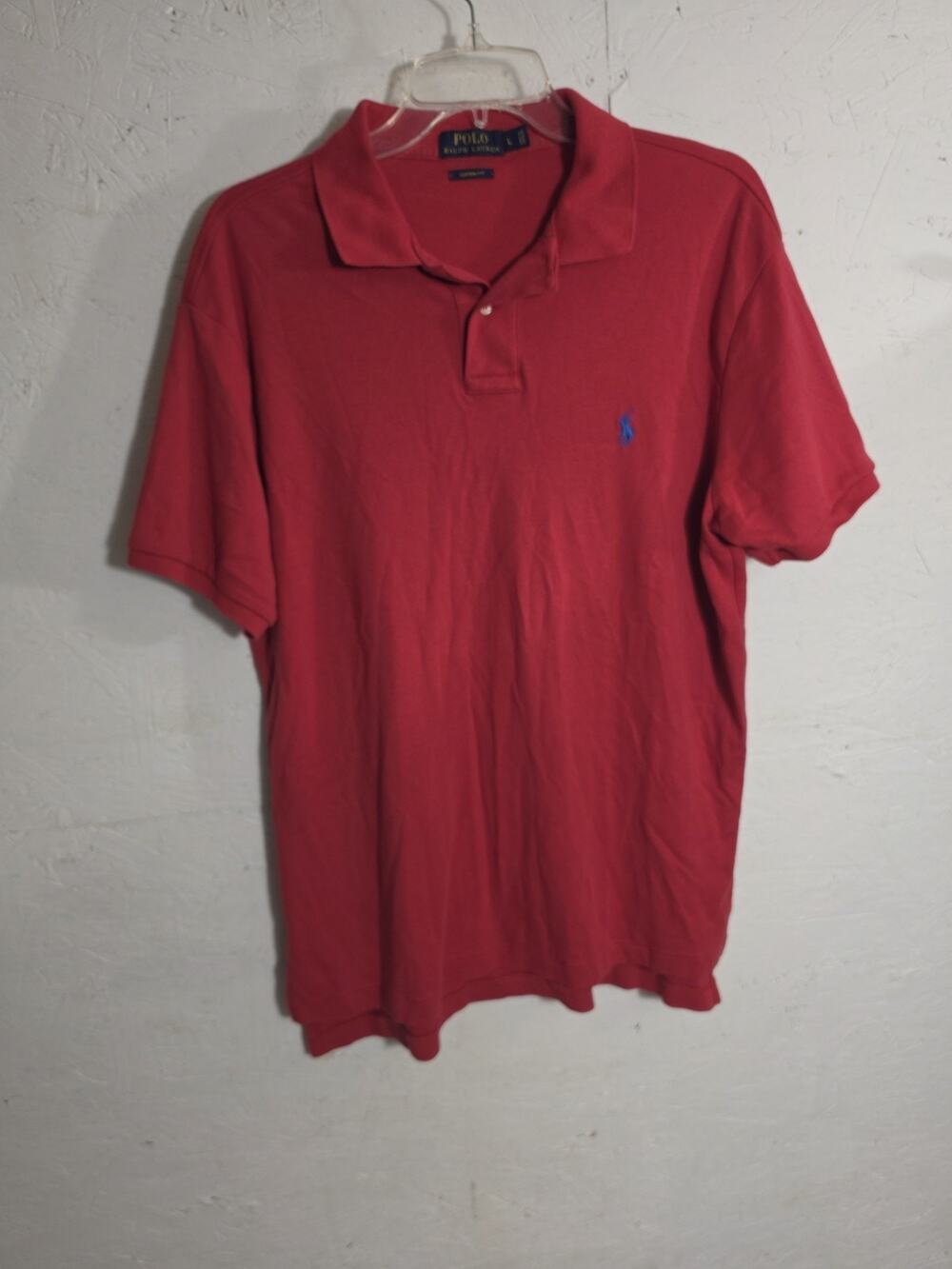 Mens Polo Ralph Lauren Red Large Polo Golf Shirt